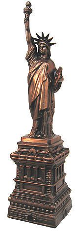 17.5H - Statue of Liberty Metal Replica in Copper