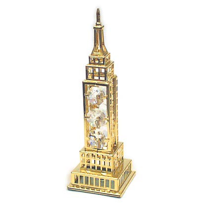 5H - Empire State Building Miniature in Gold w/ Austrian Crystals