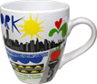 Large New York City Ceramic Souvenir Mug - NYC Harbor