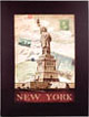 Large Vintage Canvas Painting - Statue of Liberty, New York