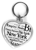 New York City B/W Heart Letter Keychain