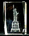 3D Laser-Etched Crystal - Statue of Liberty