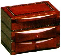 Wooden Polish Box - Box with Two Drawers, 5.75L