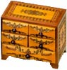 Wooden Polish Box - Fancy Five-Drawer Mini Chest, 7.75L