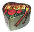Carved Wooden Box - Love Heart Swivel Box, 3-3/8L