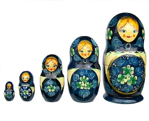 5.75 Doll Set 5 Nesting Dolls