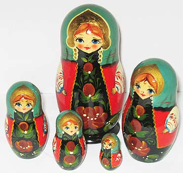 5.75 Doll Set 5 Nesting Dolls