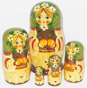 5.75 Doll Set 5 Nesting Dolls