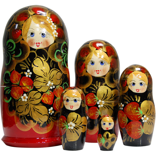 7 Doll Set - 5 Nesting Dolls