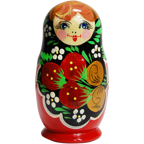 3 Miniature Russian Doll Set - 5 Nesting Dolls