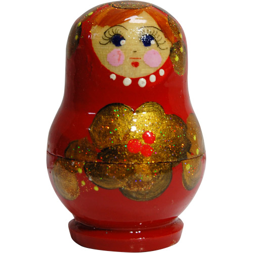 3 Miniature Russian Doll Set - 5 Nesting Dolls