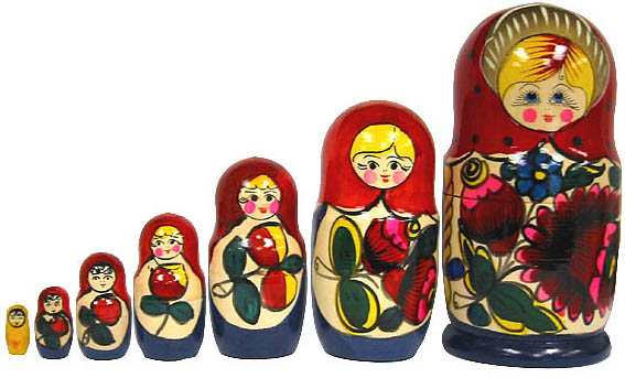 7.5 Doll Set 7 Nesting Dolls