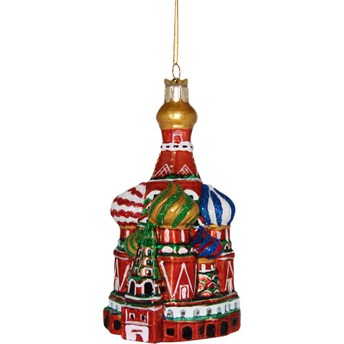 St. Basils Cathedral 3D Glass Ornament