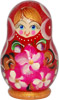 3 Miniature Russian Doll Set - 5 Nesting Dolls, Red