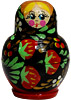 3 Miniature Russian Doll Set - 5 Nesting Dolls