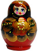 3 Miniature Russian Doll Set - 5 Nesting Dolls