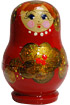 3 Miniature Russian Doll Set - 5 Nesting Dolls