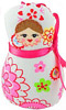 Russian Doll Decorative Plush Ornament - White