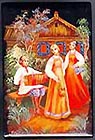 Russian Lacquer Box - Ladies in Garden, 3.5L