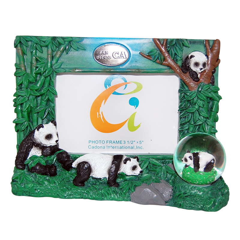 San Diego Panda Picture Frame with Snow Globe, 3.5 x 5 Photo