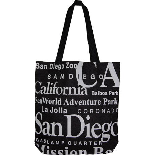 San Diego Tote Bags Modern Black Canvas Totes