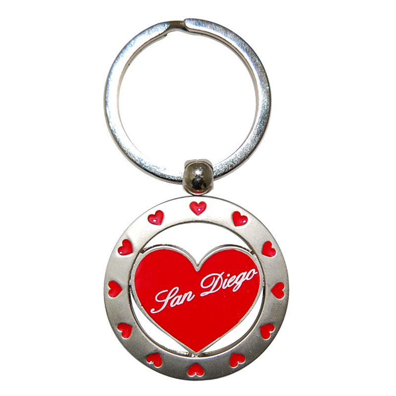 San Diego Heart Mold Key Chain