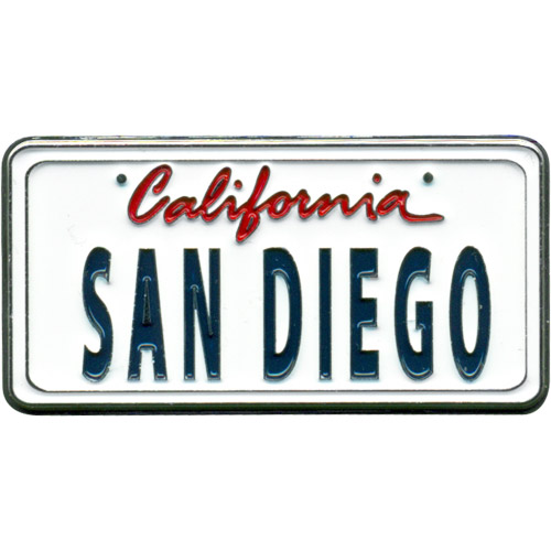 San Diego Miniature License Plate - Metal Magnet