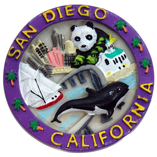 San Diego Magnet Collage Poly Resin