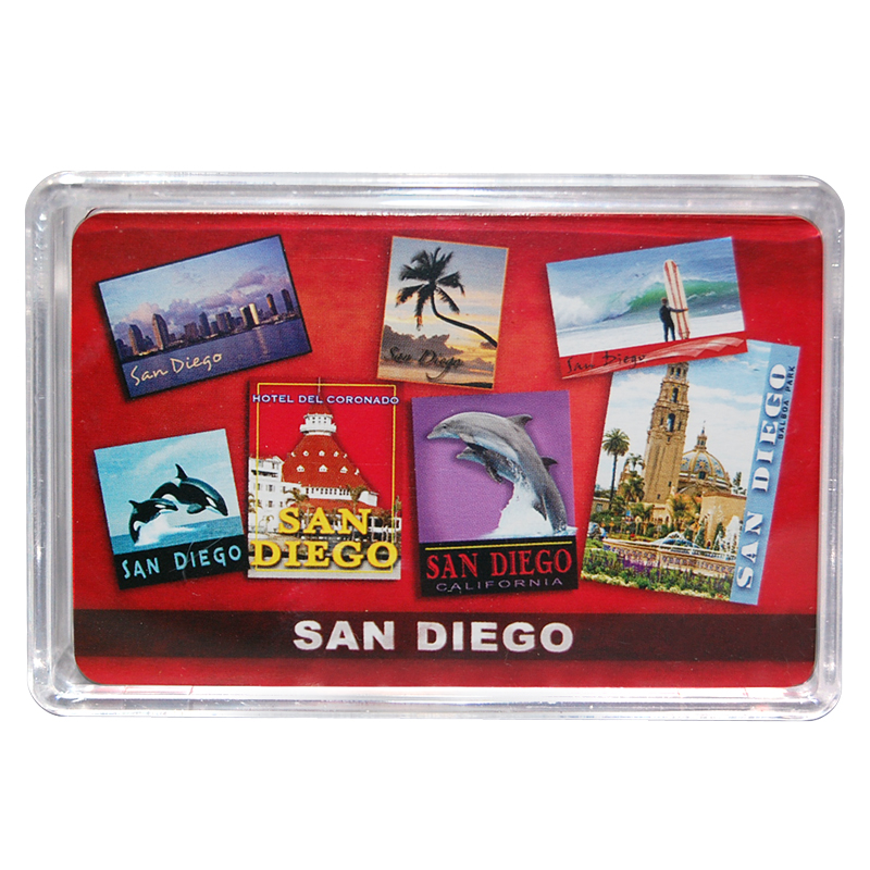 San Diego Playing Cards, Red Poster, photo-1
