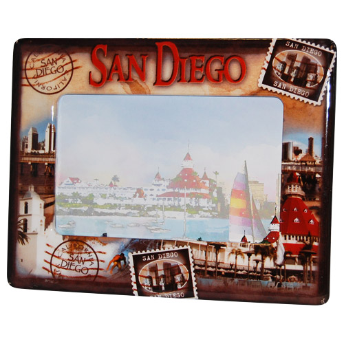 San Diego Souvenir Postal Picture Frame