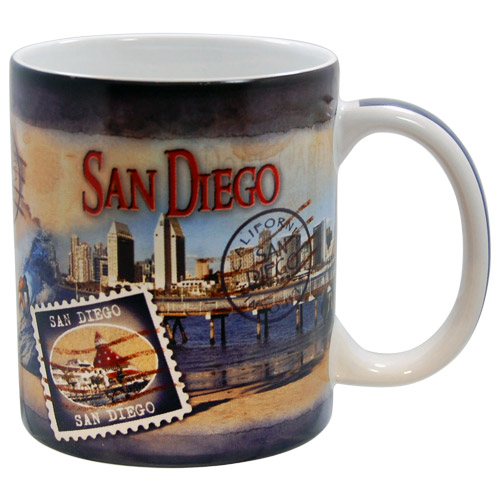 San Diego Souvenir Postal Ceramic Mug