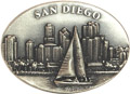 Pewter Magnet - San Diego Downtown Skyscrapers