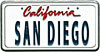 San Diego Miniature License Plate - Metal Magnet