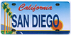 San Diego Souvenir Miniature License Plate Magnet