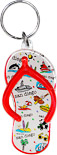 San Diego Flip Flop Acrylic Key Chain, Red