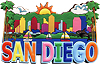 San Diego Harbor PVC Fridge Magnet