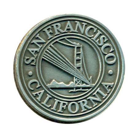 Golden Gate Bridge Pewter Magnet, 1.25D