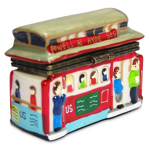 San Franciscos Cable Car - Porcelain Trinket Box, photo-2