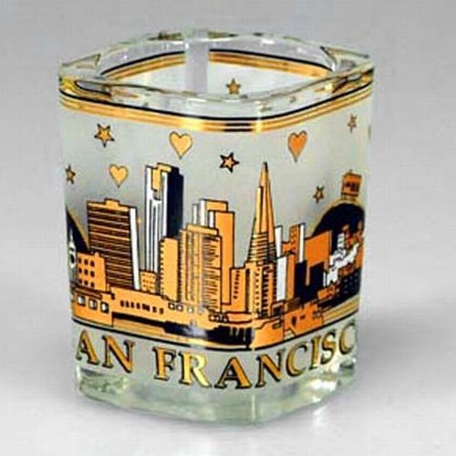 San Francisco Starry Night Black and Gold Shot Glass