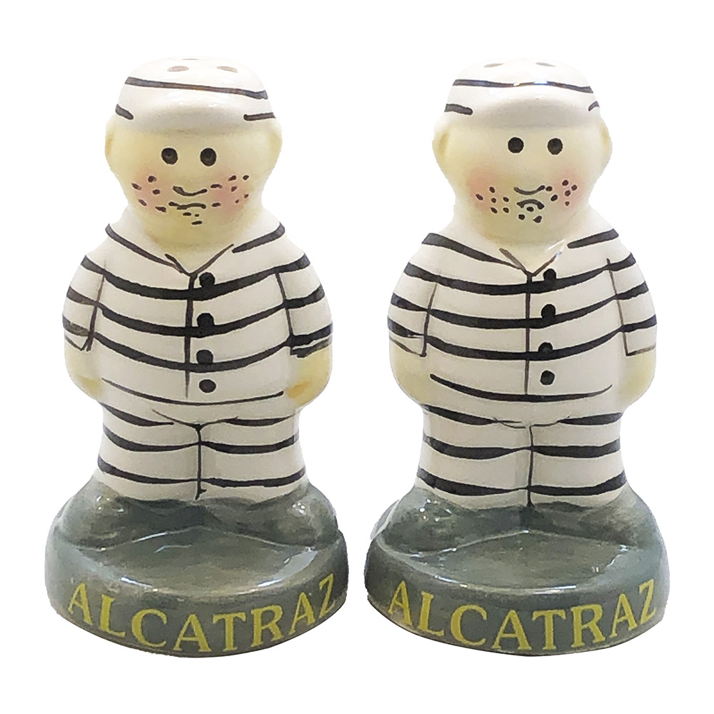 Alcatraz Inmate-Shaped Salt and Pepper Shakers