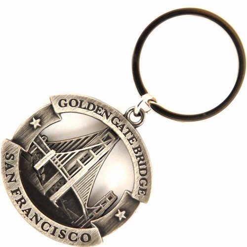 Golden Gate Bridge Keychain - Cut Out Pewter