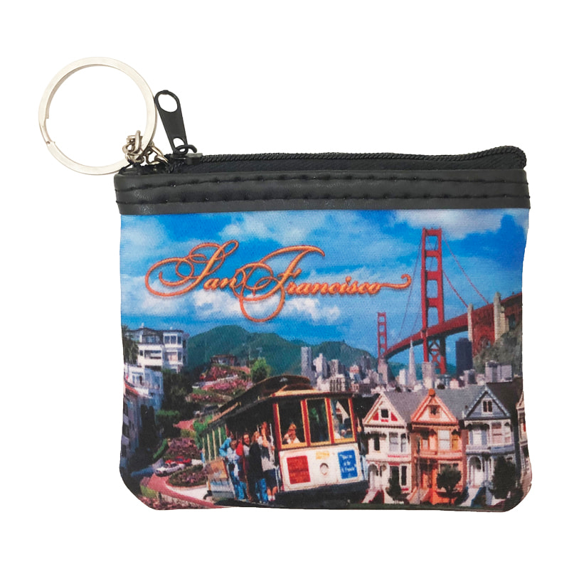 San Francisco Collage Small Zip Purse