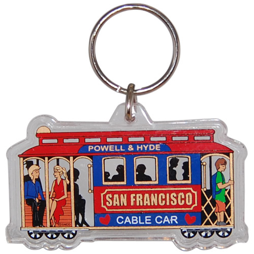 San Francisco Cable Car Acrylic Key Chain