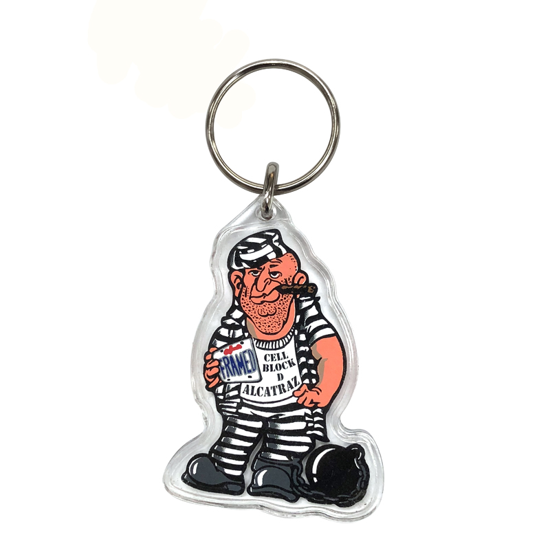 Alcatraz Prisoner Shaped Keychain