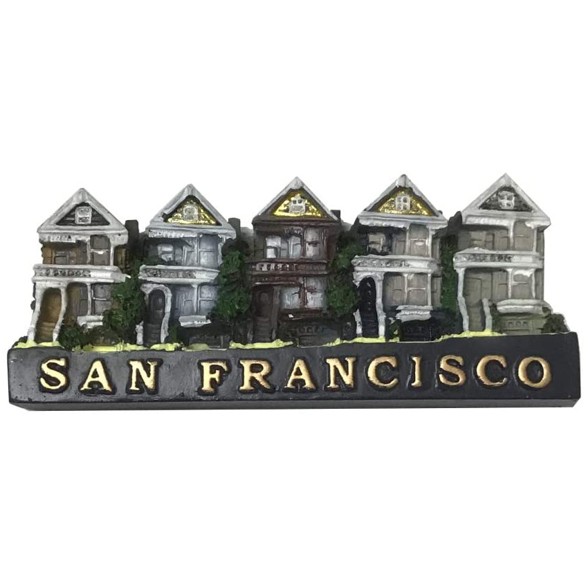 San Francisco - Victorian Style Building Fridge Magnet, photo main