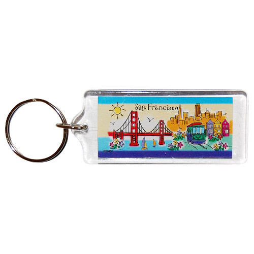 San Francisco Collage Acrylic Key Chain