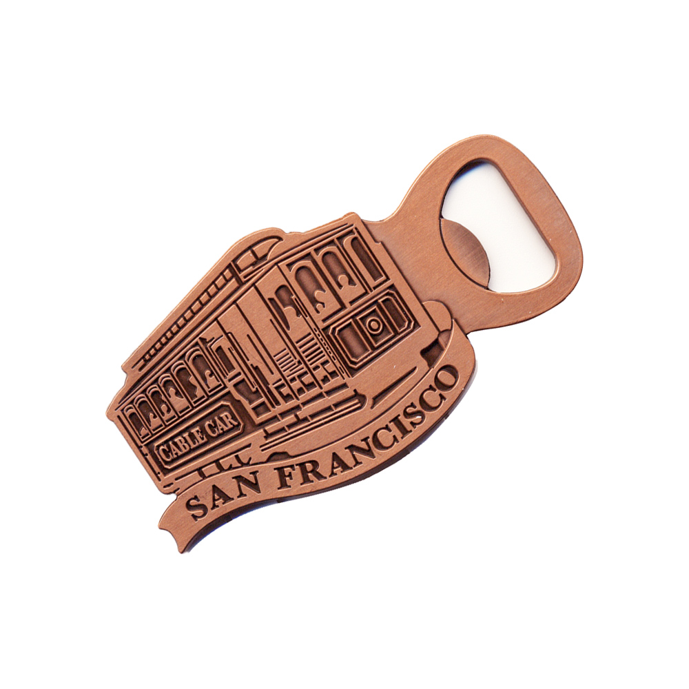 San Francisco Cable Car Bottle Opener Magnet