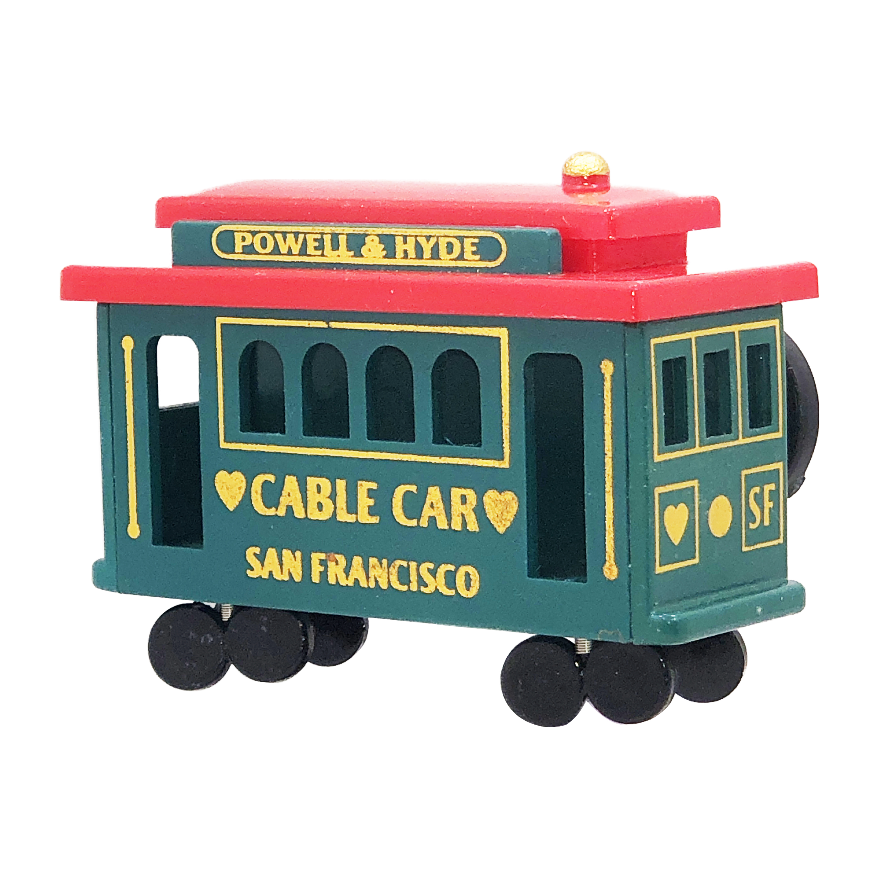 San Francisco Cable Car Magnet, Backed with Bouncing Spring