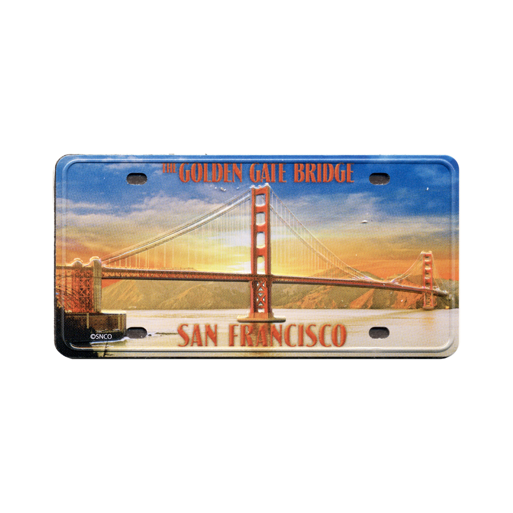 San Francisco Mini License Plate Fridge Magnet, Sunet View