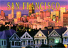 San Francisco city skyline at night Postcard, 4x6